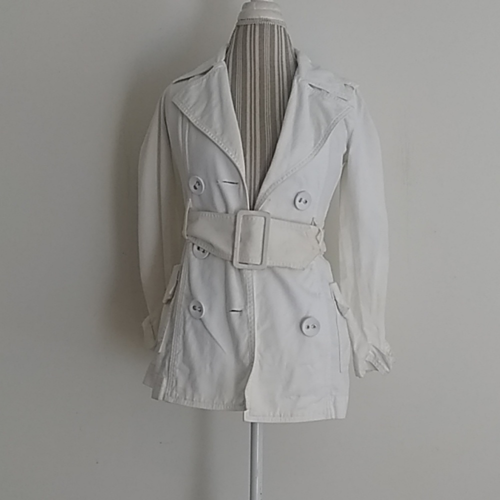 7 for all Mankind white denim jacket